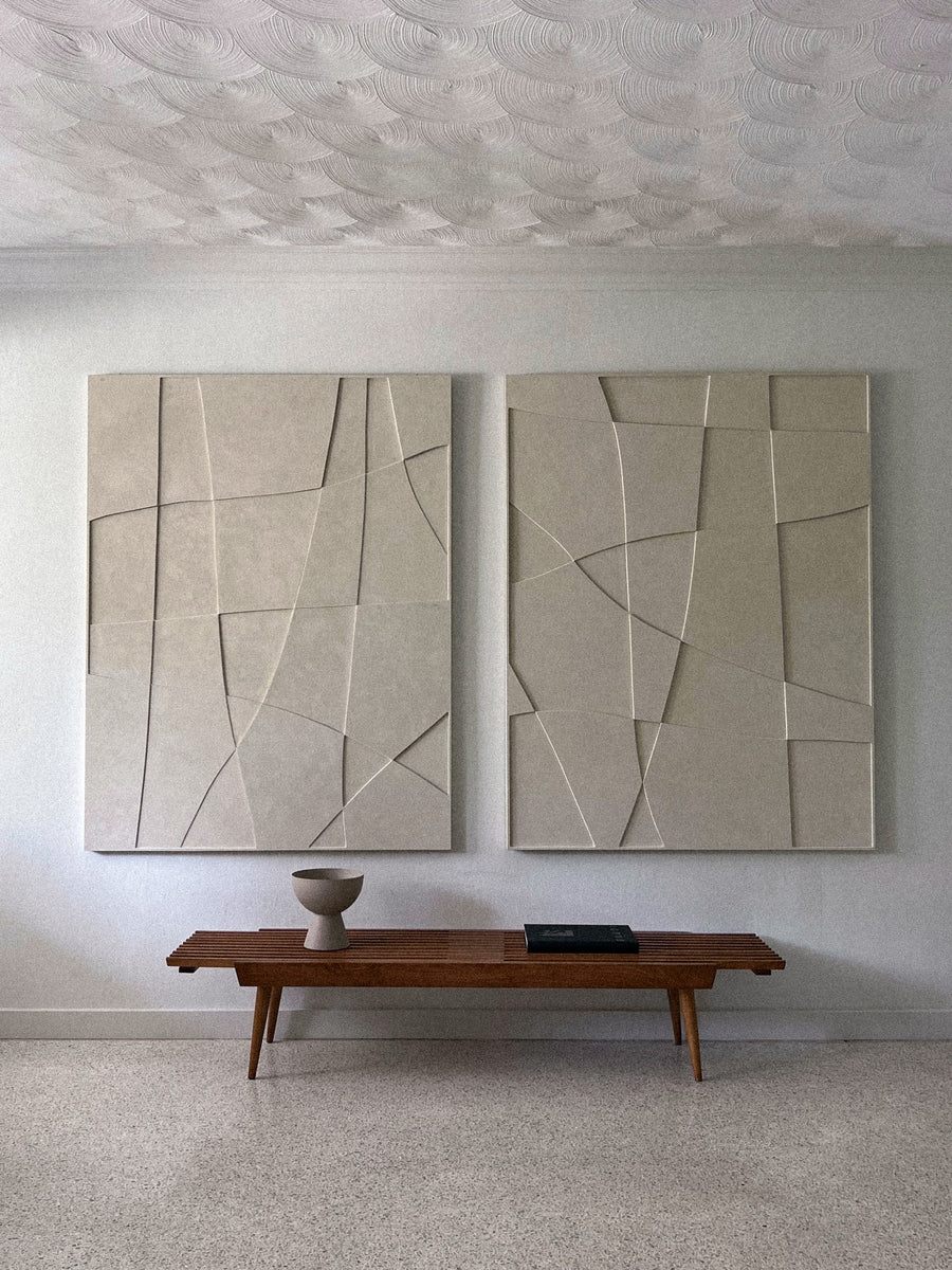 BAS relief diptych /  Series No. 2 / 60"x 96"